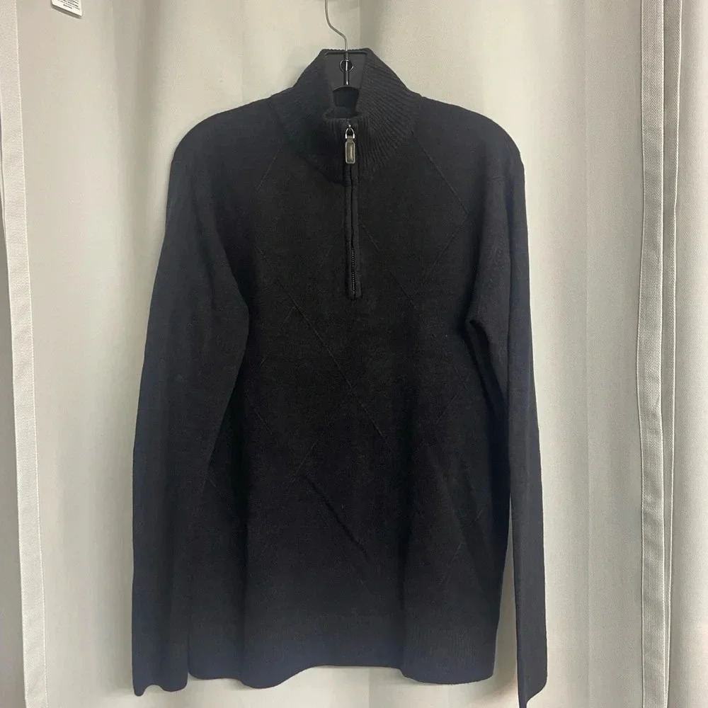 Tricots st Ralph black medium 1/4 zip sweater